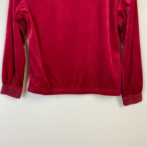 Juicy By Juicy Couture Velour Girls Round Neck Long Sleeve Sweatshirt Sz M - Picture 11 of 12